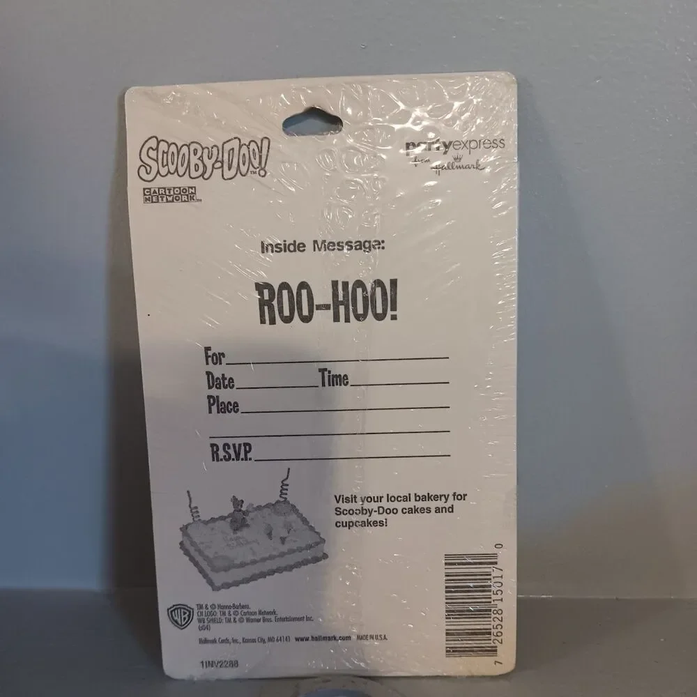 Vintage 2000s Scooby-Doo Hallmark 8 Party Invitations